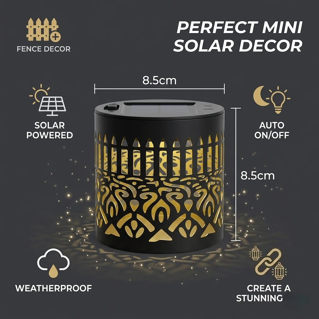 Solar Mandala Fence Wall Lights Garden Decoration  Party Courtyard Decoration Solar Garden Light Garden Patio Walkway Decor image 6