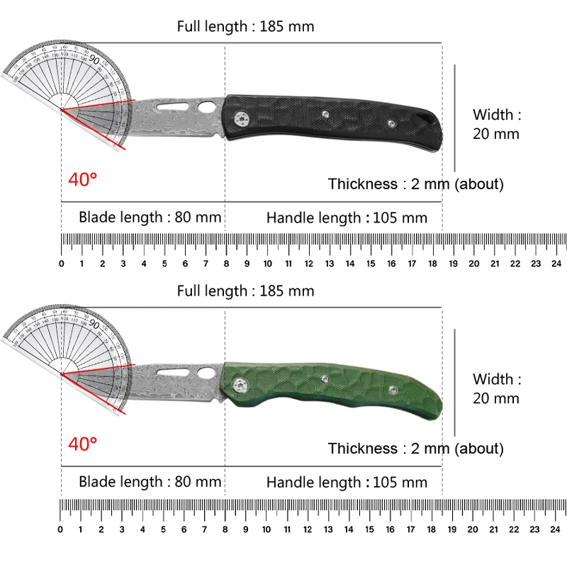 Damascus Steel Kitchen Knive Sharp Folding Paring Knife Cleaver Meat Slicing Fruit Boning Knife BBQ Chef Knife Kitchen Utensils