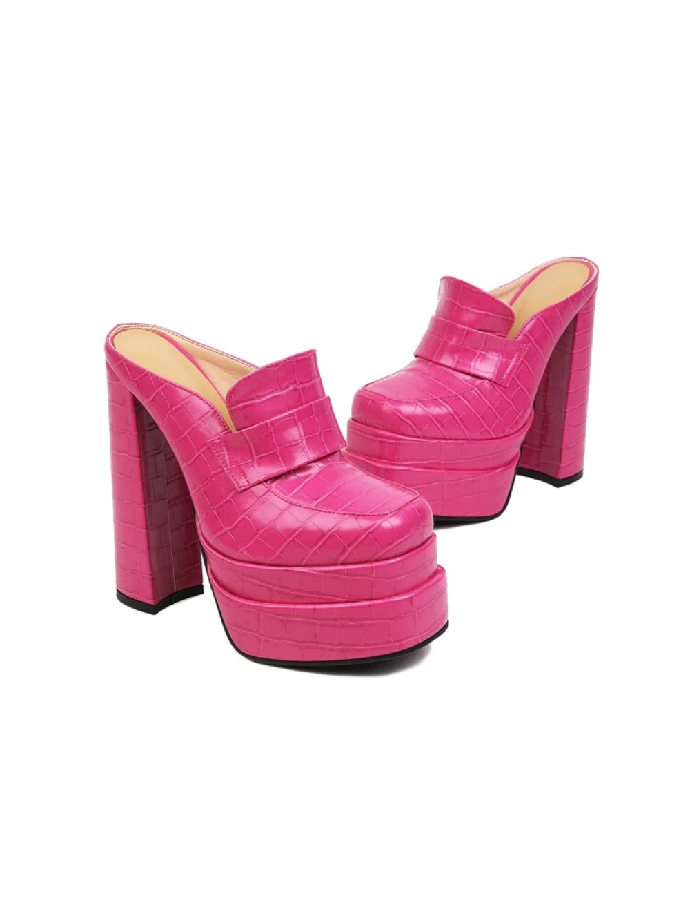 

Women Pumps Hot Sale Black High Heels Shoes Sandals Summer 2023 New Party Sexy Thick Mules Shoes Slippers Ladies Wedding Zapatos
