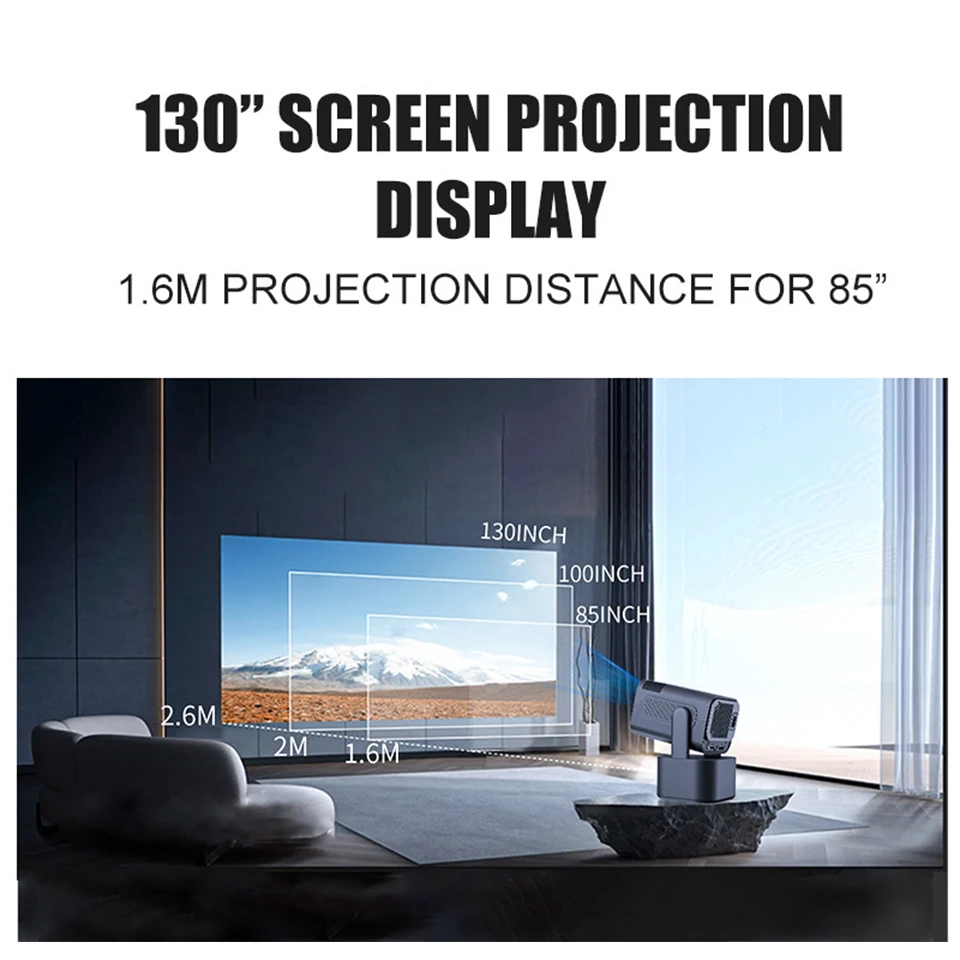 KaiAqua HT31 4K جهاز عرض محمول أصلي 1080P تركيز تلقائي كيستون تصحيح تلفزيون فيديو مسرح منزلي شعاع صغير جهاز عرض خارجي