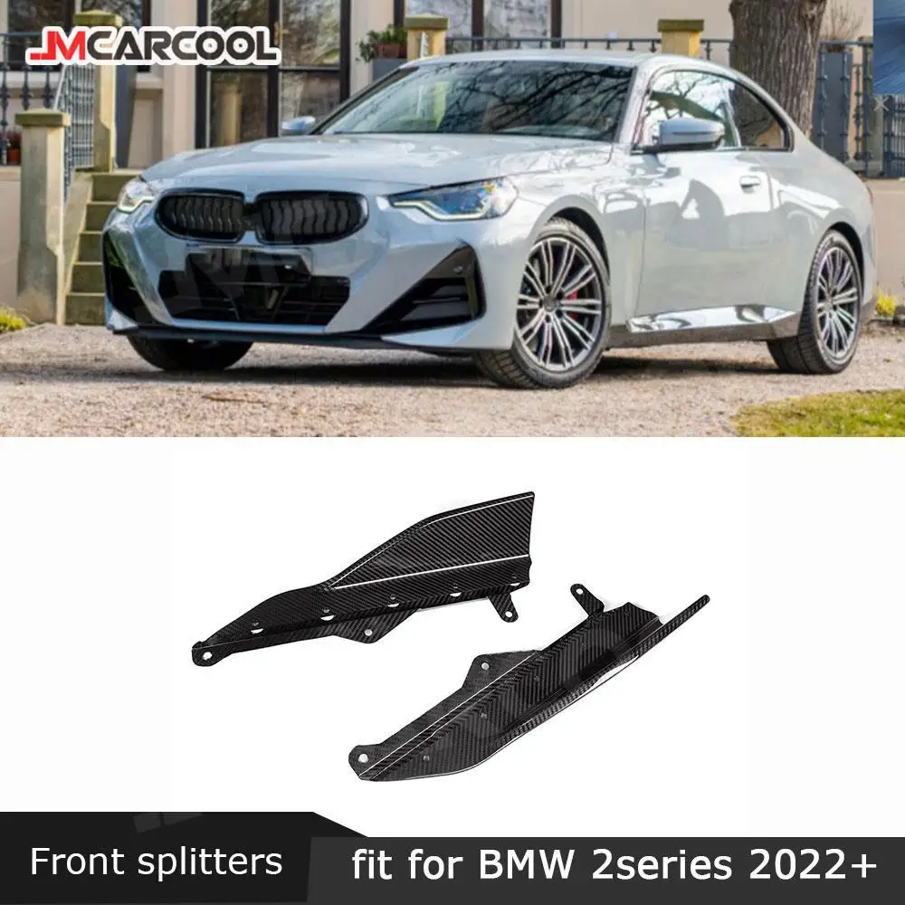 

JMCARCOOL Front Bumper Lip Splitters Apron For BMW 2 Series G42 M235i M240i Coupe 2022 + Front Bumper Splitter Dry Carbon Fiber