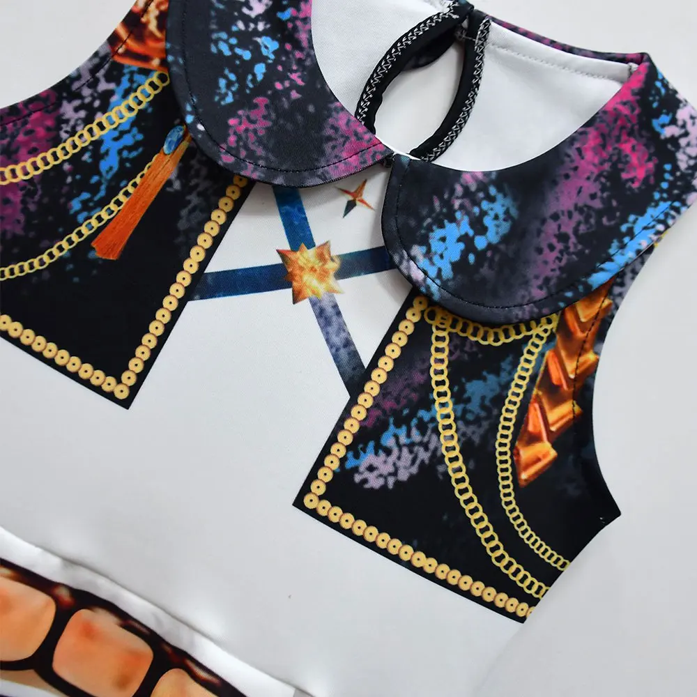 Kpop Охотники на демонов Охотница Девушка Группа Ролевая игра Руми Платье без рукавов Костюмы для детей-подростков Повседневная одежда на Хэллоуин