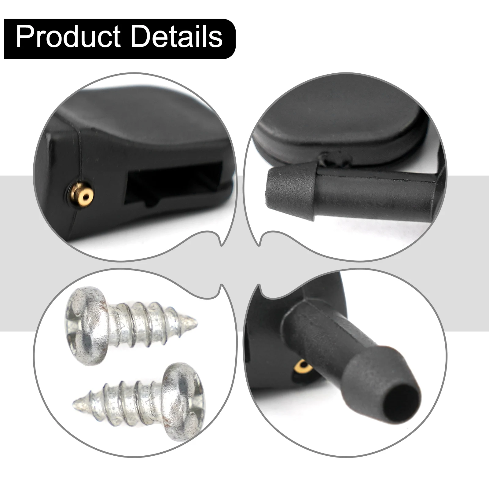 For Mounting Hook 12mm/8mm High Quality Made Of High Quality Material Washer Nozzles New 2PC 8mm ABS For Mercedes