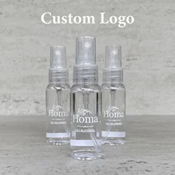 Custom White Text Transparent Label Personalized Small Business Logo Jar Essential Oil Spray Bottle Packaging Product Sticker