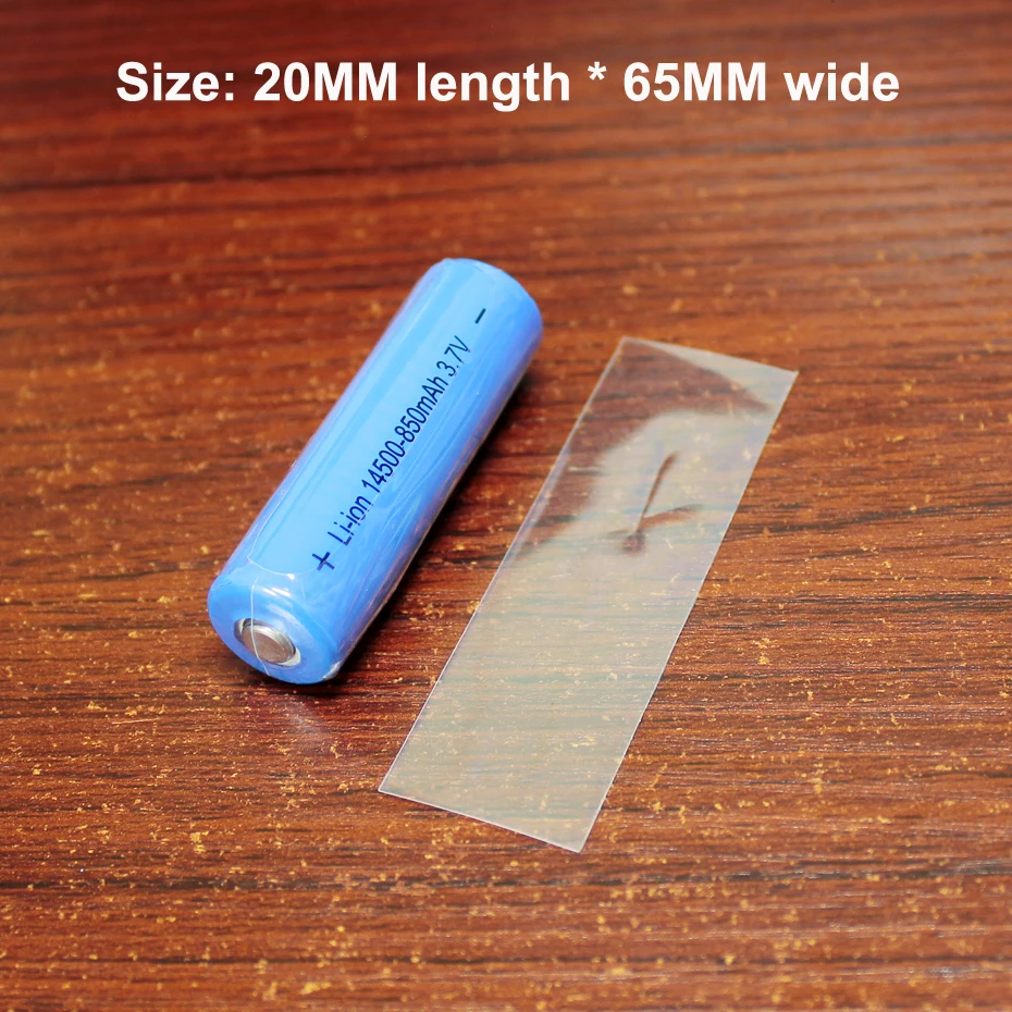 100pcs/lot Transparent color lithium battery assembly PVC skin packaging shrink film 14500 battery heat shrinkable sleeve