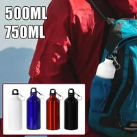 Gradient Color Aluminum Water Bottle 500ml 750ml Gym Outdoor Leakproof Flask BPA Free Gift for Fitness Enthusiasts