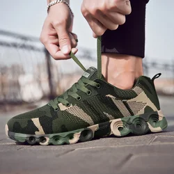 New Summer Casual Shoes Mesh Camouflage Men Shoes Breathable High Quality Men Sneakers Non Slip Damping Outdoor Shoes for Men