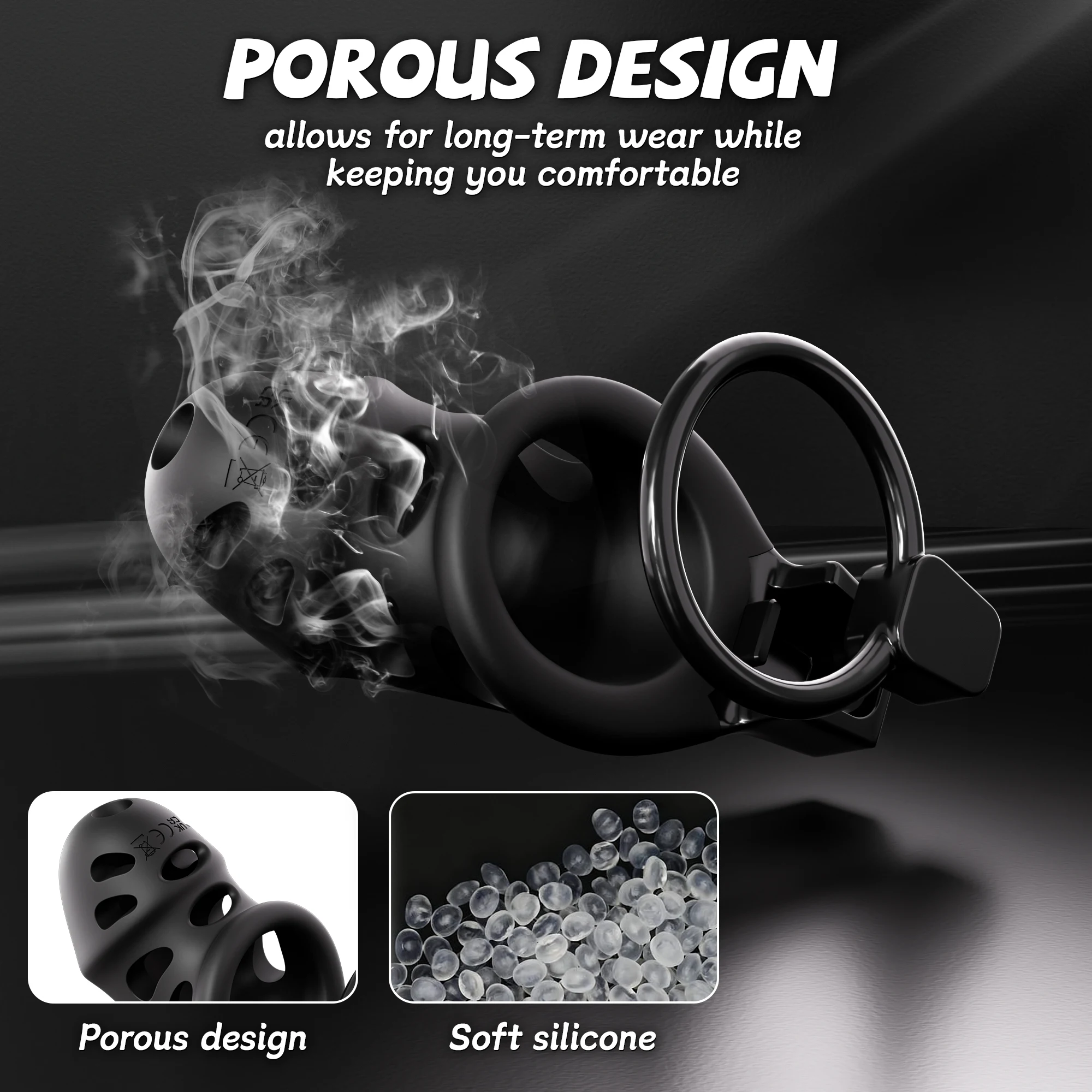 KUSHOR APP Control Vibrating Chastity Cage Cock Cage Devices dengan 10 Getaran Kunci Pengikat Penis BDSM Mainan Seks Dewasa untuk Pria