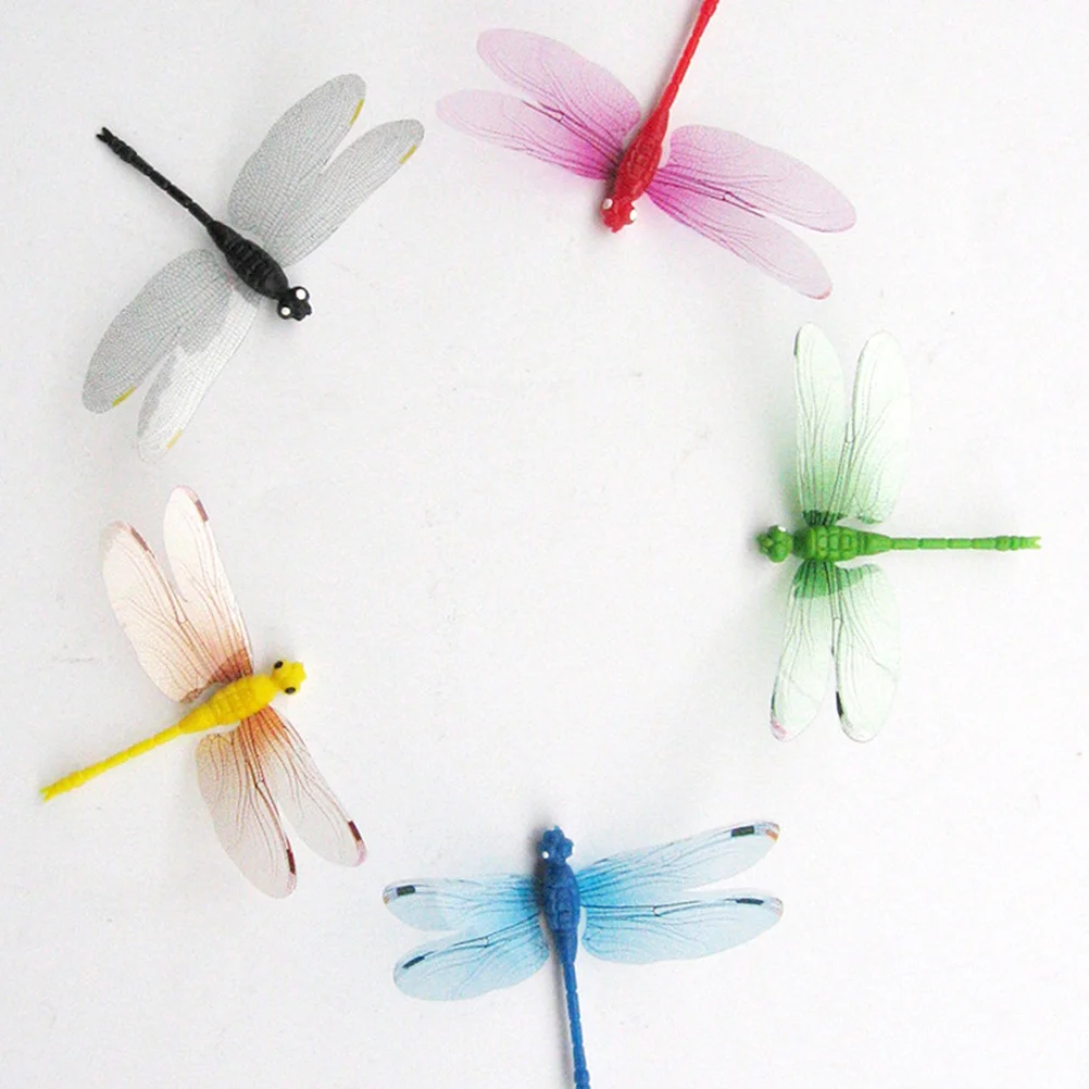 

20Pcs Lifelike Luminous Dragonflies Colored Glow Nighttime Decoration Garden Flower Pot Indoor Outdoor Luminous Dragonflies