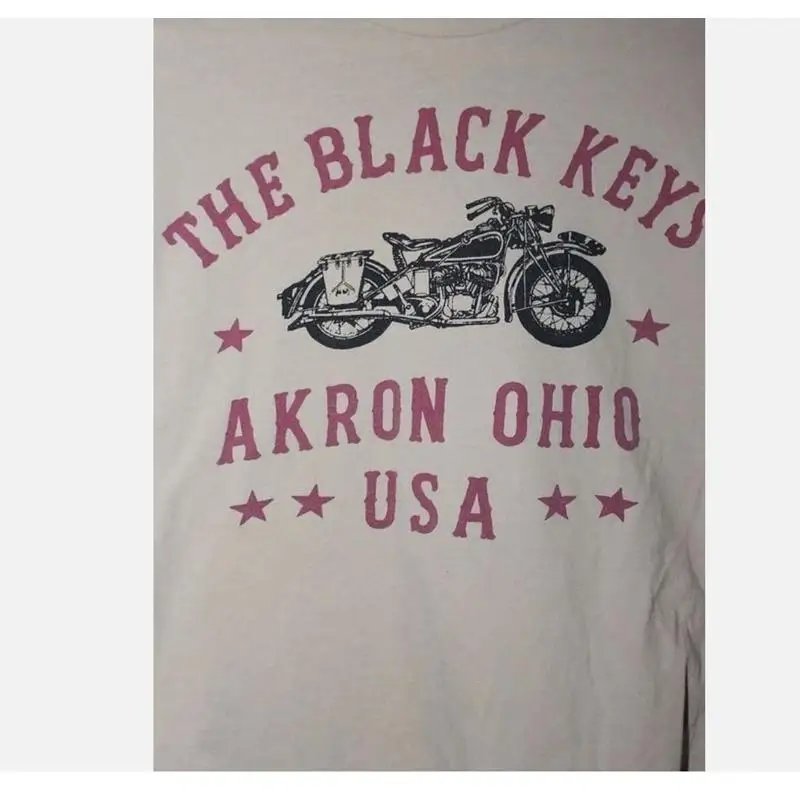 Camiseta The Black Keys Band Akron Ohio Usa Color arena talla completa S 5Xl