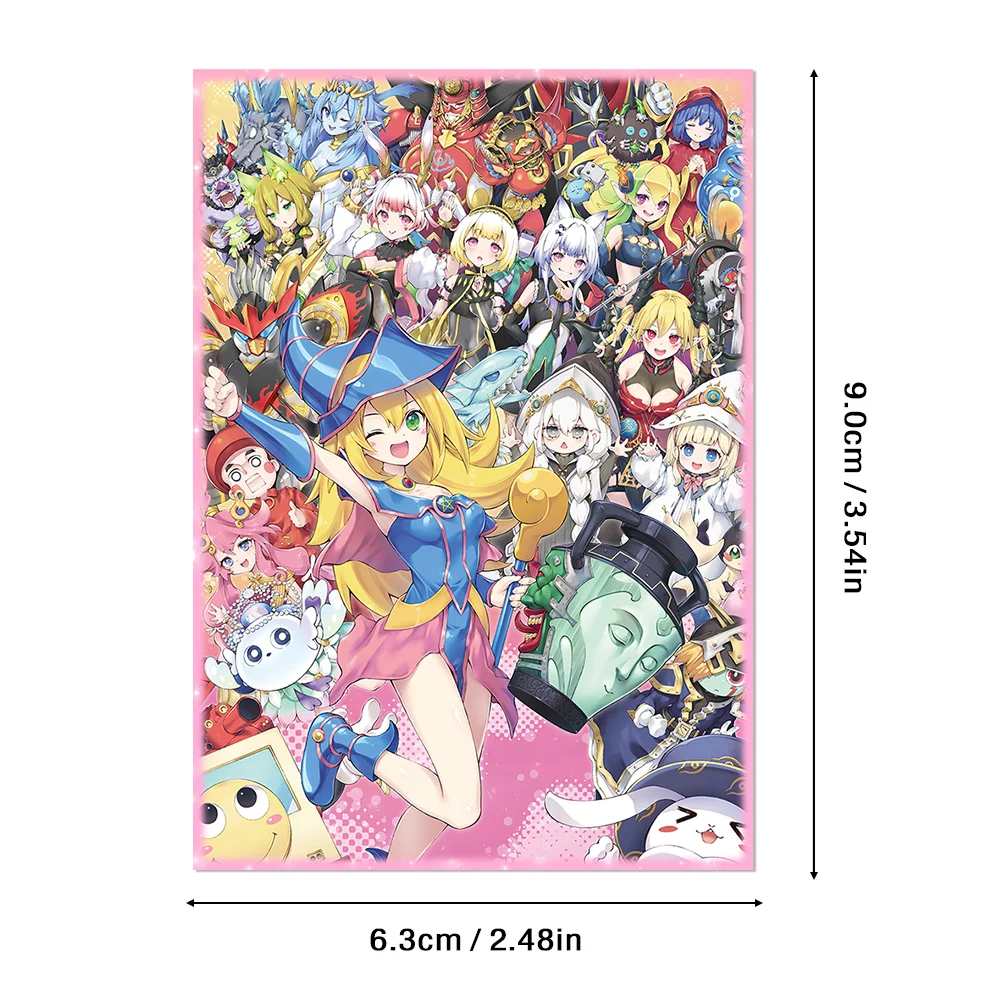 50 Uds 63 × 90mm tamaño japonés colección estilo fundas de tarjetas de Anime para YGO/TCG cubierta protectora de tarjetas de juego de mesa de carga superior