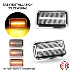 Dynamic LED Side Marker Turn Signal Repeater Indicator Light For Audi A6 S6 100 C3 C4 200 80 90 B2/B3/B4 Cabriolet Coupe V8