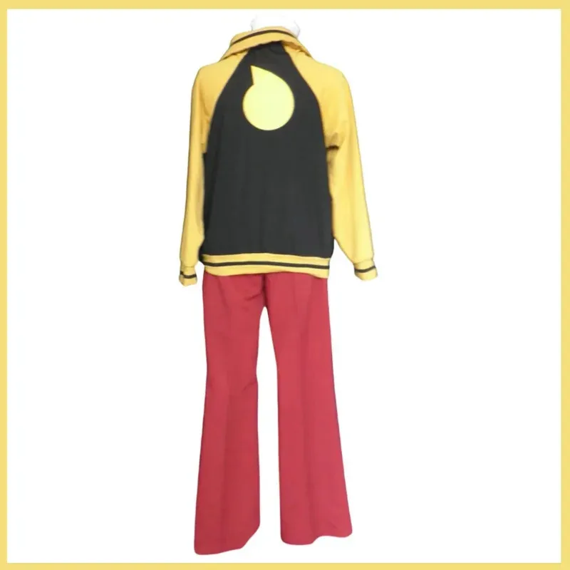 dd54 أنيمي الآكل تأثيري حلي الروح إيفانز الأصفر البيسبول سترة رياضية أغطية الرأس شعر مستعار رجل امرأة البدلة اليومية #5