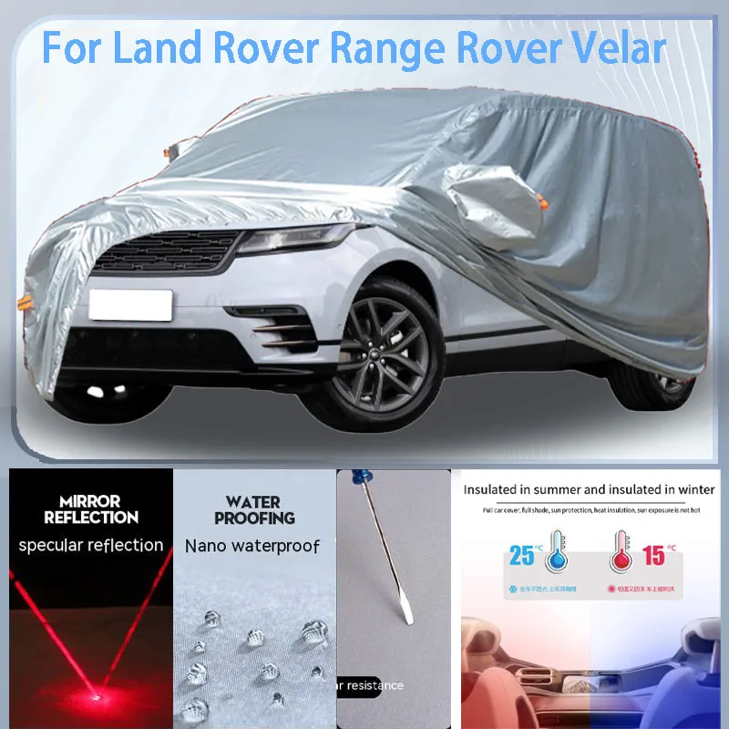 

For Range Rover Velar Full Car cover with UV protection and Winter Insulation roles,Rainproof,Snowproof Ati-frost properties.