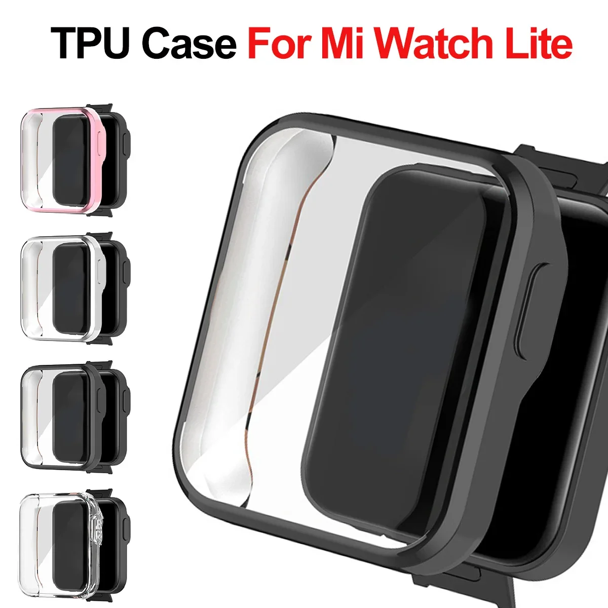 Case for Xiaomi Mi Watch Lite Redmi Watch Cover Bumper Shell Frame TPU Screen Protector Smartwatch Accessories