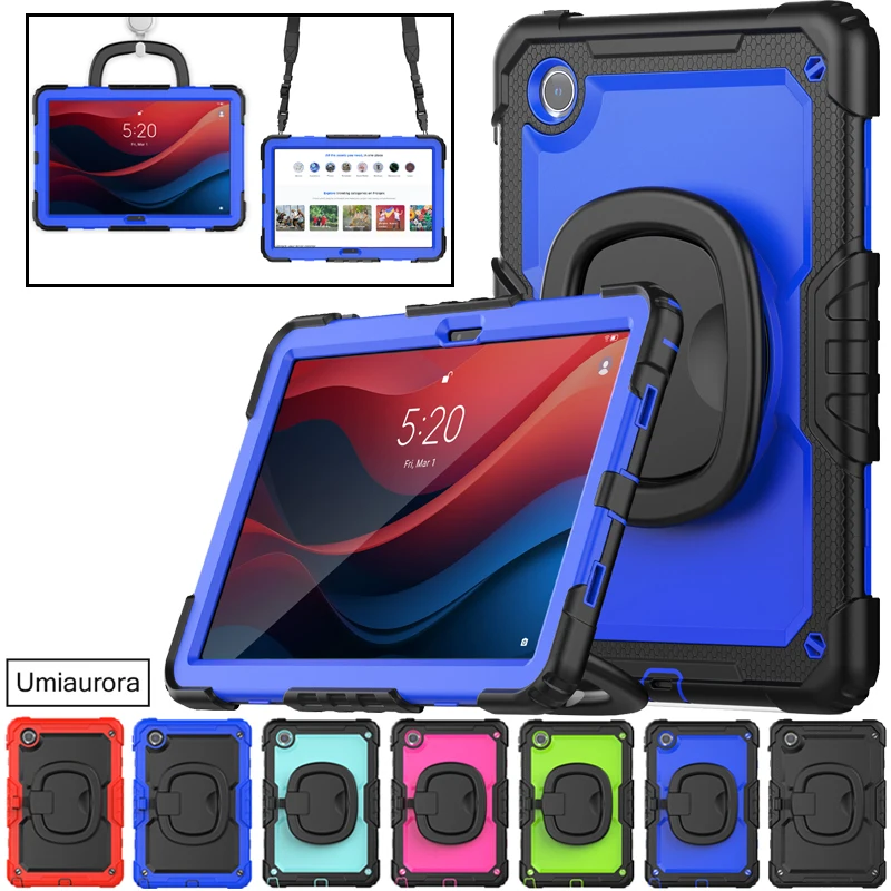 For Lenovo Xiaoxin Pad 10.6 TB128FU Tab M11 11 inch 2024 TB330FU TB331FC Armor Case Rotation Pull Ring Stand ShockProof Cover