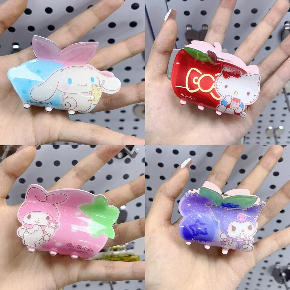 

Прекрасная заколка для волос Sanrio Hello Kitty Y2K, заколка для волос в стиле аниме Cinnamoroll Kuromi, заколка для волос в виде булочки с героями мультфильмов, аксессуары для волос, подарок
