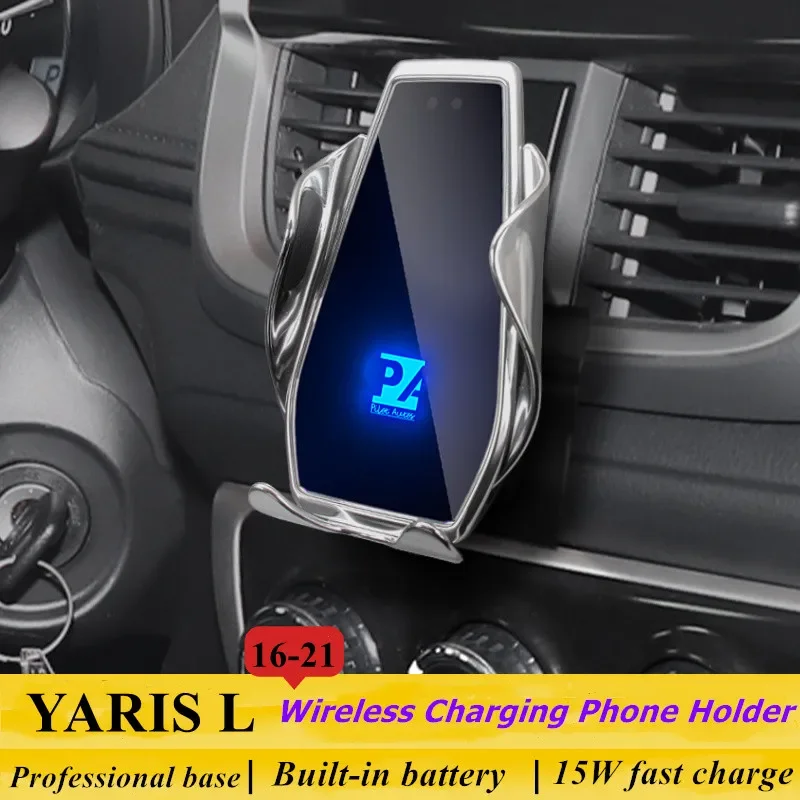 

2016-2021 For Toyota YARIS Phone Holder Wireless Charger Car Mobile Phone Mount Navigation Bracket GPS Support 360 Rotating