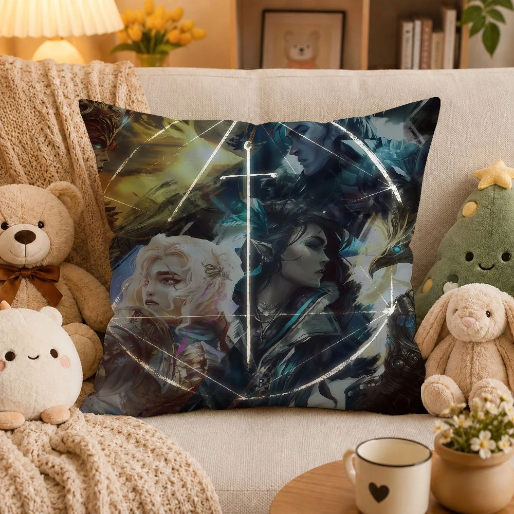 Cartoon L-Legend Vox M-MachinaPillow Case Plush Pillow Cases Home Decoration Pillow Cover for Sofa Bed Chair Living Room