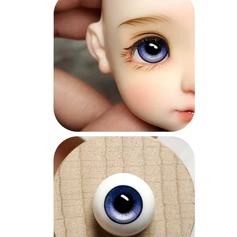 8/10/12/14/16/18/20/22/24/30mm Doll's Eyes for 1/8 1/6 1/4 1/3 Bjd Doll Plaster Eyeball Toys Dress Up Doll Accessories, No Doll