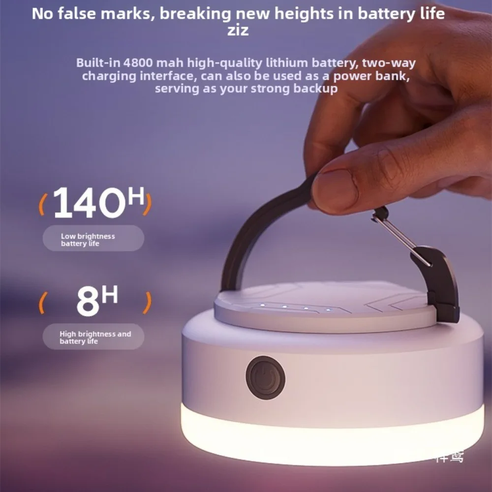 

Компактный портативный прочный перезаряжаемый супер яркий светильник для палатки для кемпинга: наружное освещение, долговечная подвесная аварийная лампа