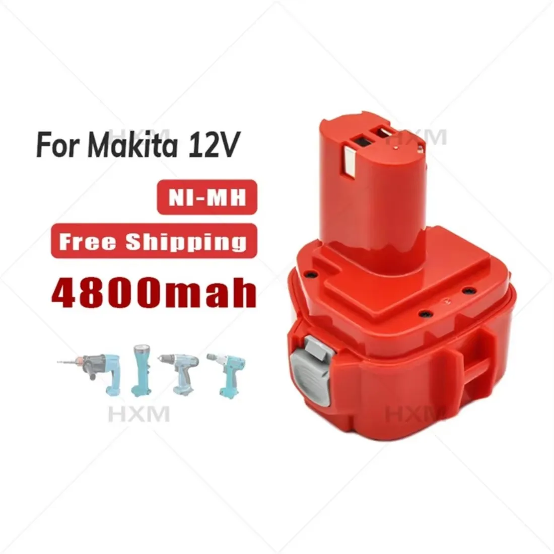 Ni-Mh Battery for Makita, Power Tool Batteries, 1200, 1220, 1201, 1222, 1233SA, B1235, 192681-5, PA12, 4.8Ah