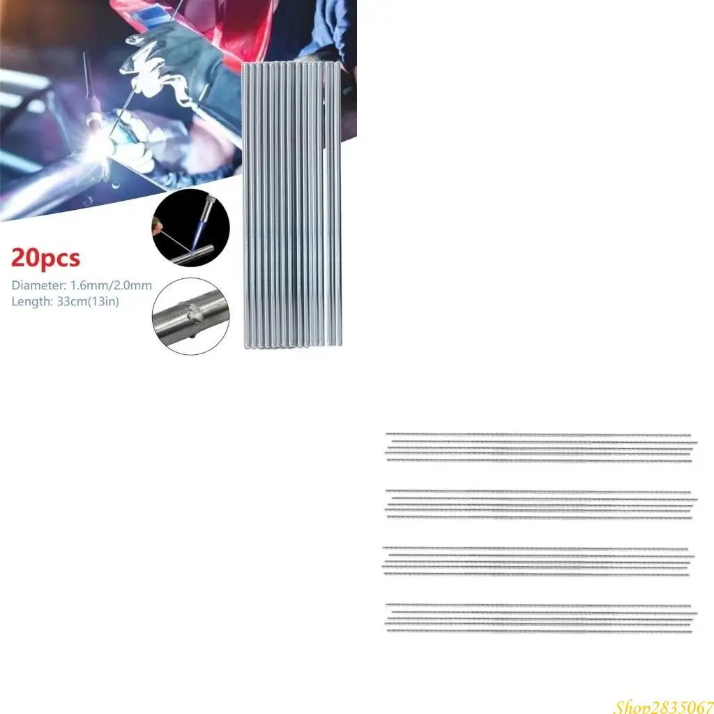 

Упаковка из 20 алюминиевых сварочных стержней диаметром 1,6 мм, низкотемпературный плавящийся флюс, прочные сварочные стержни,