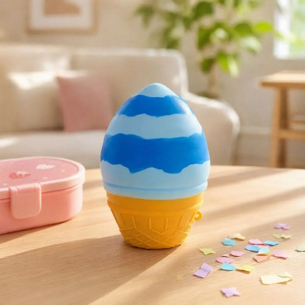 Soft TPR Ice Cream Squishy Simulation Sundae Big Size Ice Cream Cone Pinch Le Funny Slow Rebound Sensory Stress