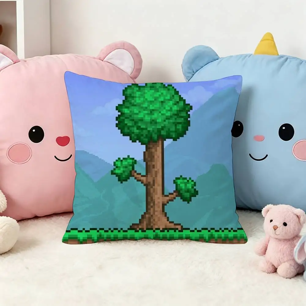 Hot Game T-TerrariaS  Square Pillow Case Multi Sizes For Car Home Bedroom Decor Custom Valentine Gifts