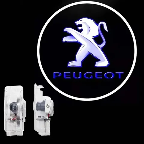 Комплект Из 2 HD LED Проекторов Для Дверей Автомобилей Peugeot 407, 508, 307, 308, 3008, 206, 2008, 5008, 207, 208, 107