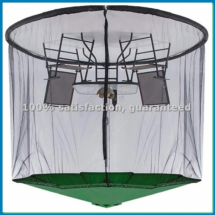 Outdoor Restaurant Patio with Zipper Closure Swing Mosquito Net Net Curtain Mesh Cover Polyester Mesh Parasol-AT35