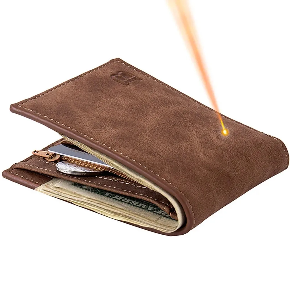 

Men's Wallet Free Engraving Name Short Men Wallets Slim Card Holder High Quality Male Purses PU Leather Small Coin Pocket Zippe