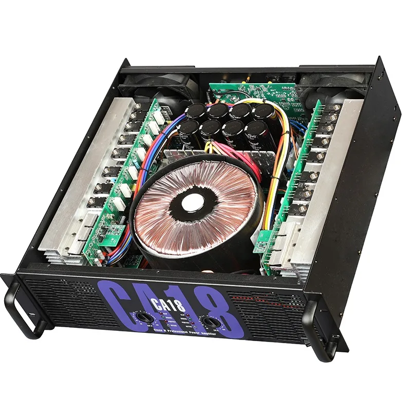 Para amplificador de potencia Original profesional CA18 sonido estándar Clase H amplificador de potencia Crest Audio CA18 8ohm 1100W para etapas