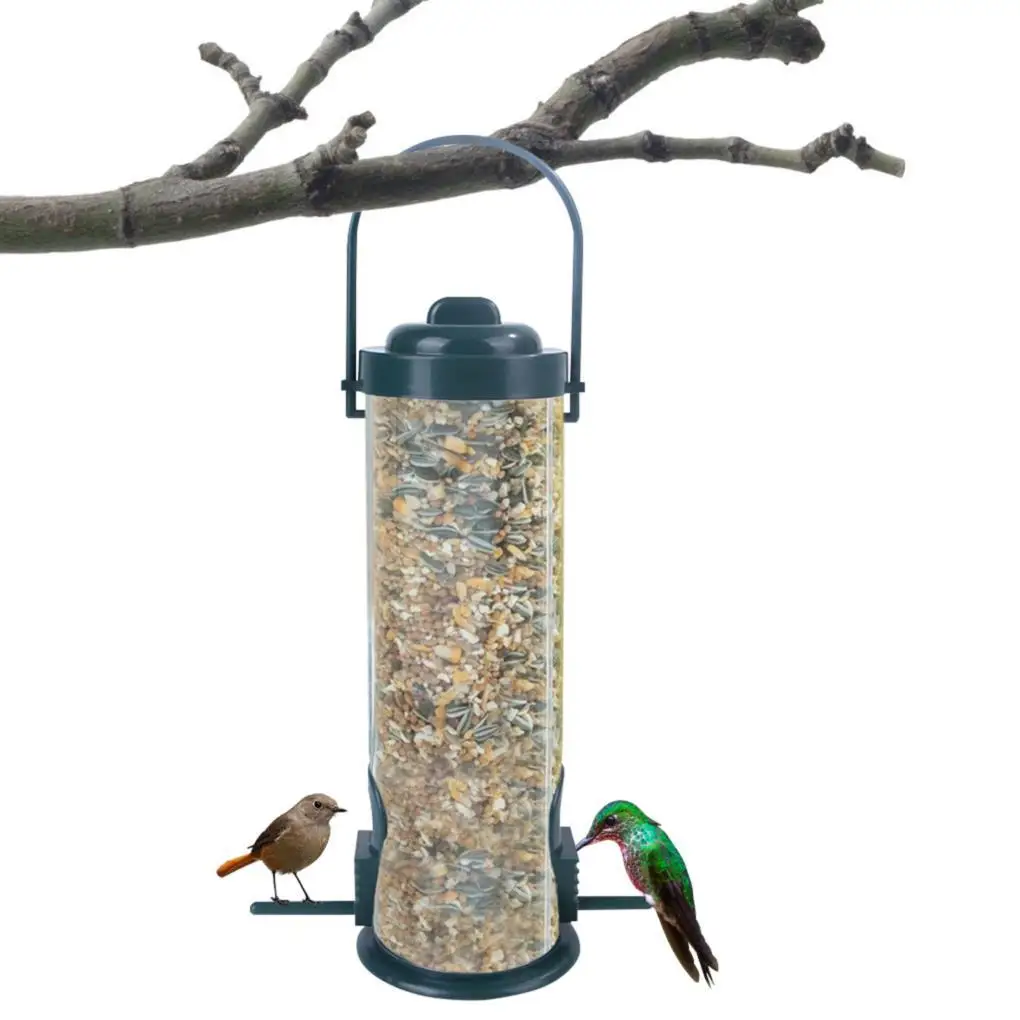 Bird Feeder Hanging Food Dispenser Parrot Food Box for Outdoor Balcony Flying Animal Automatic Feeding Tool Aves Decor