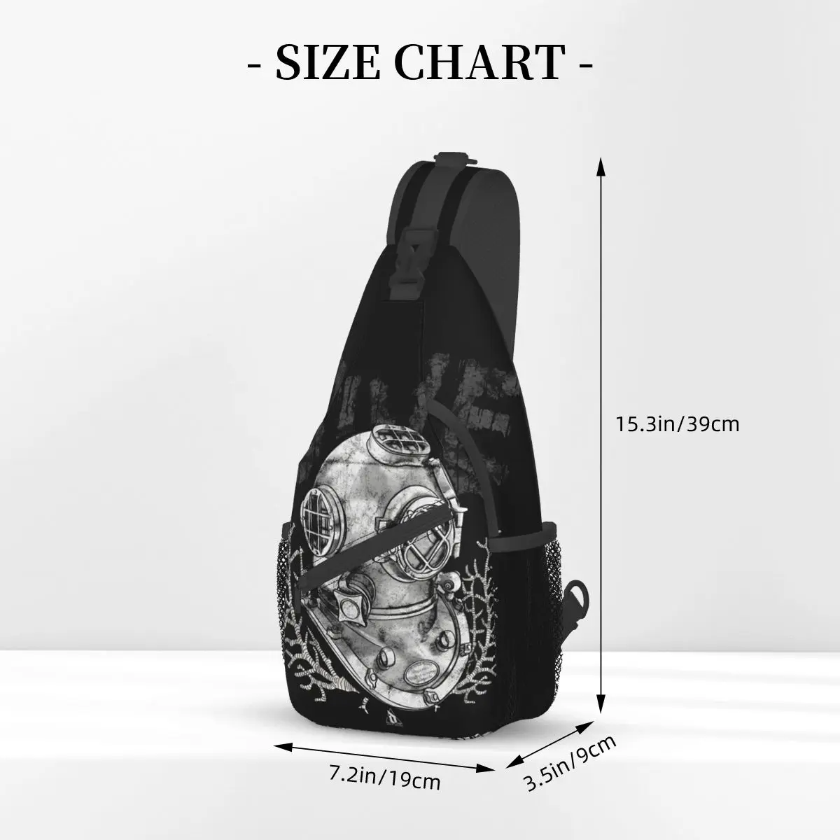 Helmet Crossbody Chest Bags Dive Scuba Diving Pockets Travel Pack Messenger Sports Teens Shoulder Bag Unisex