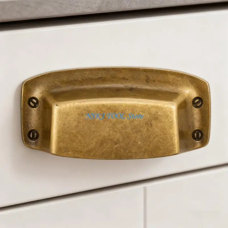 

L8RC Metal mixture curvilinear Handles Antique Look for Cabinet entrances Simple Grip