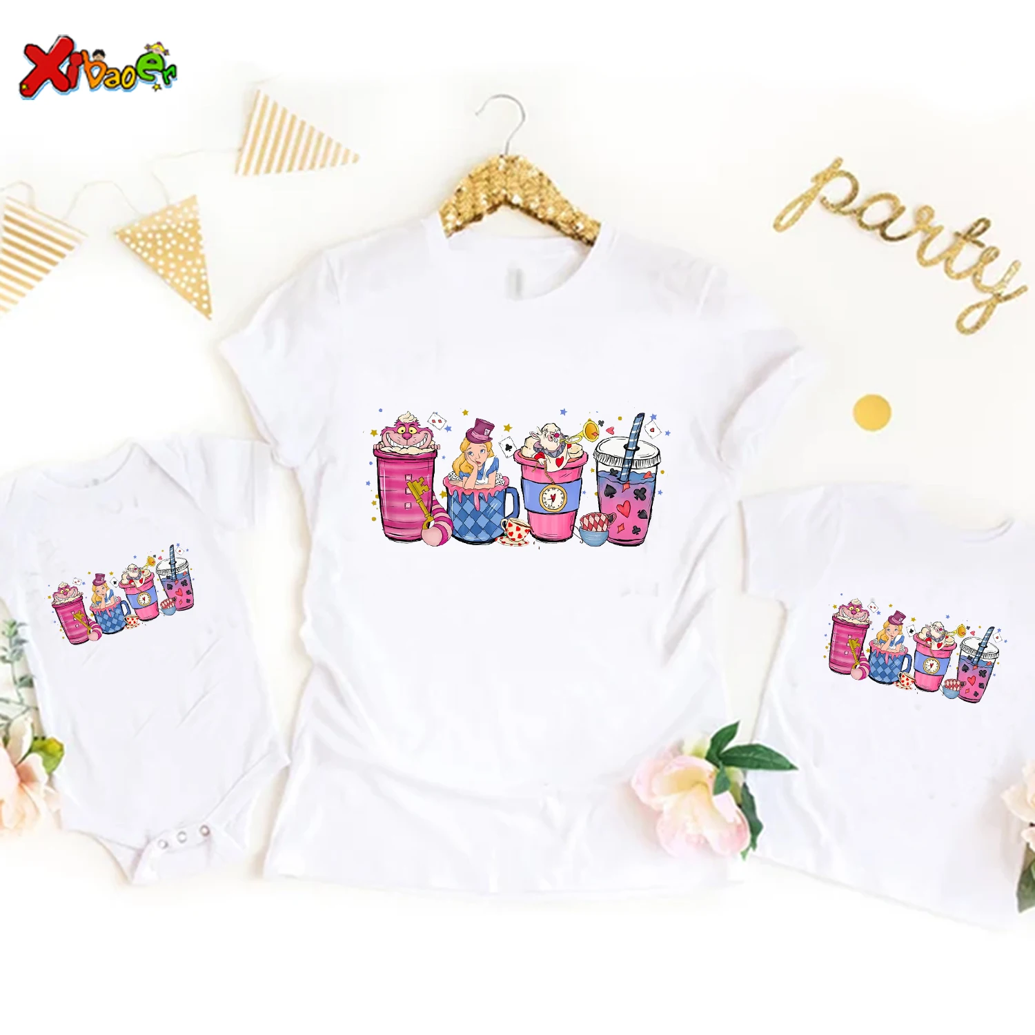 Family Matching Outfits Kids Shirts Cute Princess Girl Boy Clothing Toddler Baby Outfit Familia Mother Daughter Matching Clothes