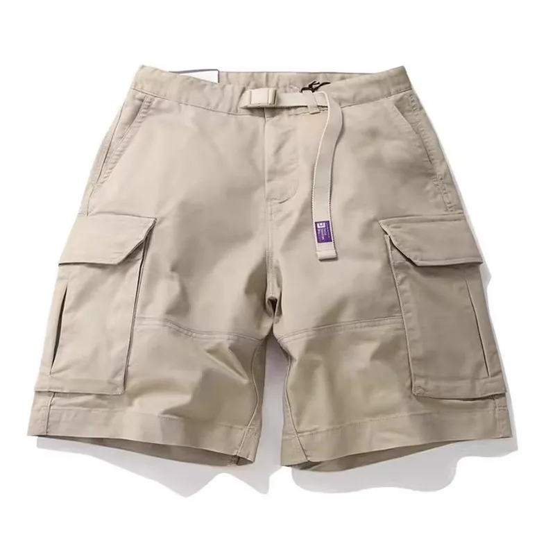 

Шорты-карго в японском уличном стиле, ретро, классические, свободного кроя, с множеством карманов, из 100% хлопка, летние, повседневные, с эффектом потертости, коллекция Весна-Лето 2026