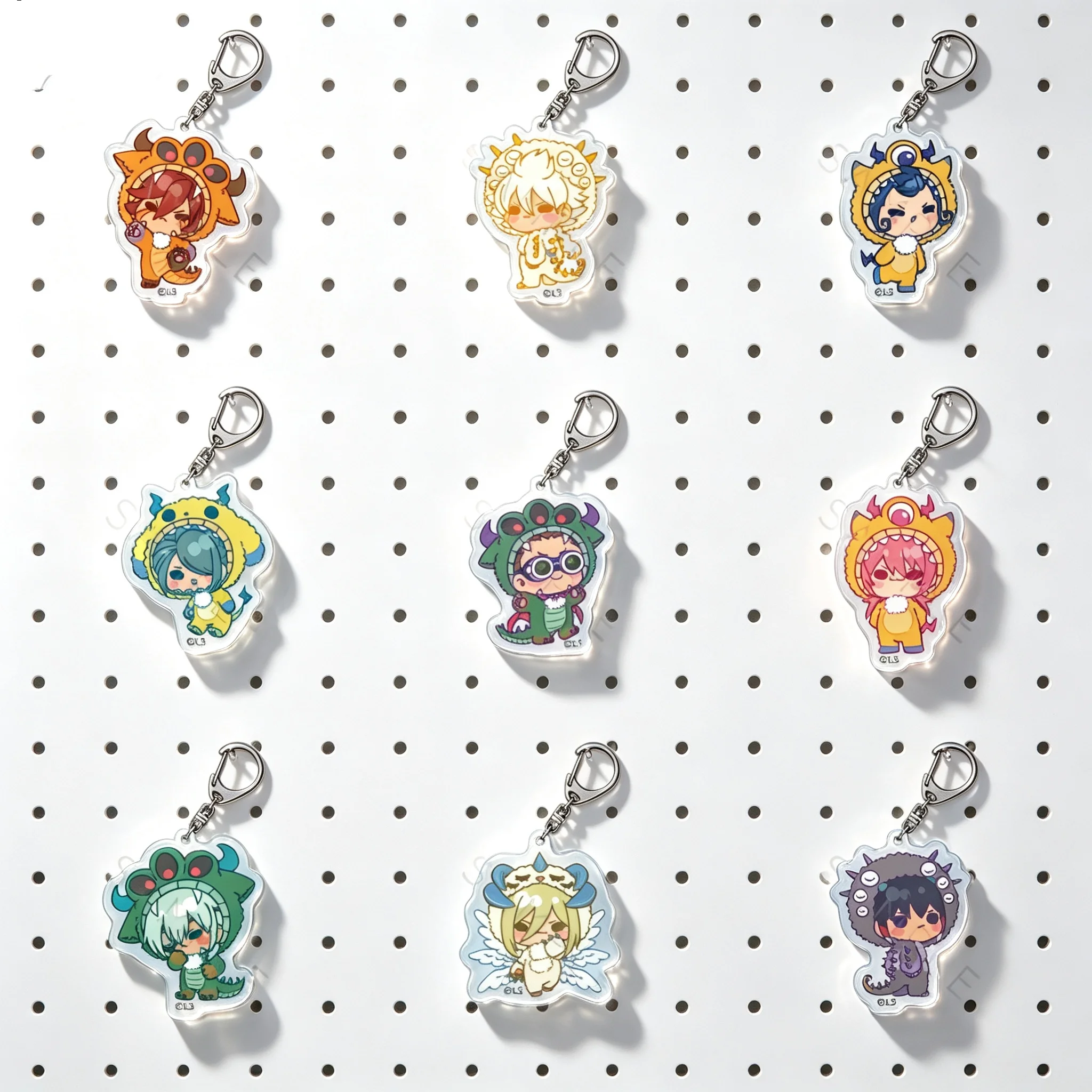 Anime Inazuma Eleven Hyoga Yukimura Q-Style Acrylic Pendant Keychains Bag Decorations Gifts For Friends