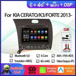Car GPS Navigation Multimedia DVD Player For Kia CERATO K3 FORTE 2013- Auto Radio Stereo With BT WiFi Mirror Link