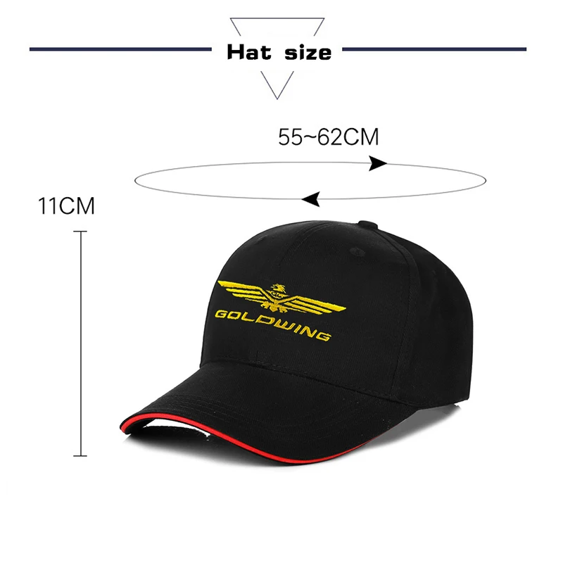 For Honda Gold Wing 1800 1500 1200 Goldwing GL1800 GL Car Pure Cotton Breathable Embroidery Casual Baseball Caps Sunscreen Hat