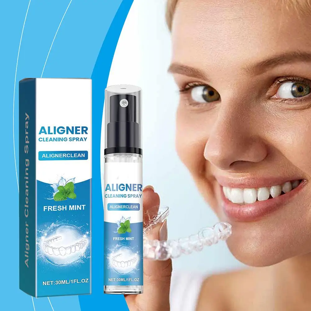 30ML Tandheelkundige Brace Cleaner Invisalign Aligner Cleaner Gebruikt Schuimbeugels Reiniging Om/Kan Spray Kan Geuren Schoon Naar Elimina T8Y2