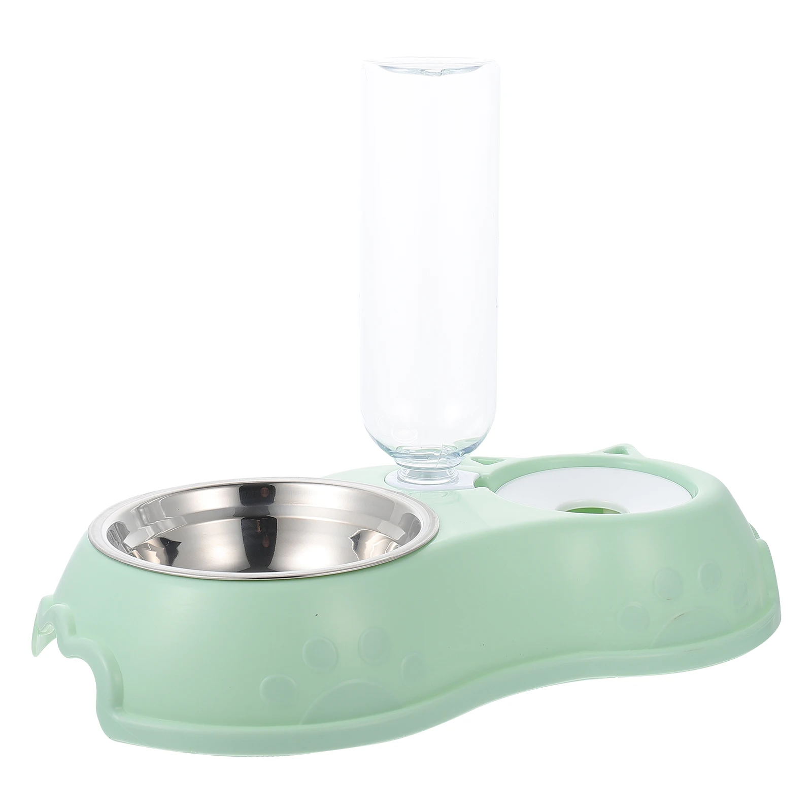 

1 set 1 Set Automatic Pet Feeder Dual Bowl Bite Resistant Shatterproof Detachable Cat Dog Rabbit Water Food Dispenser Feeder