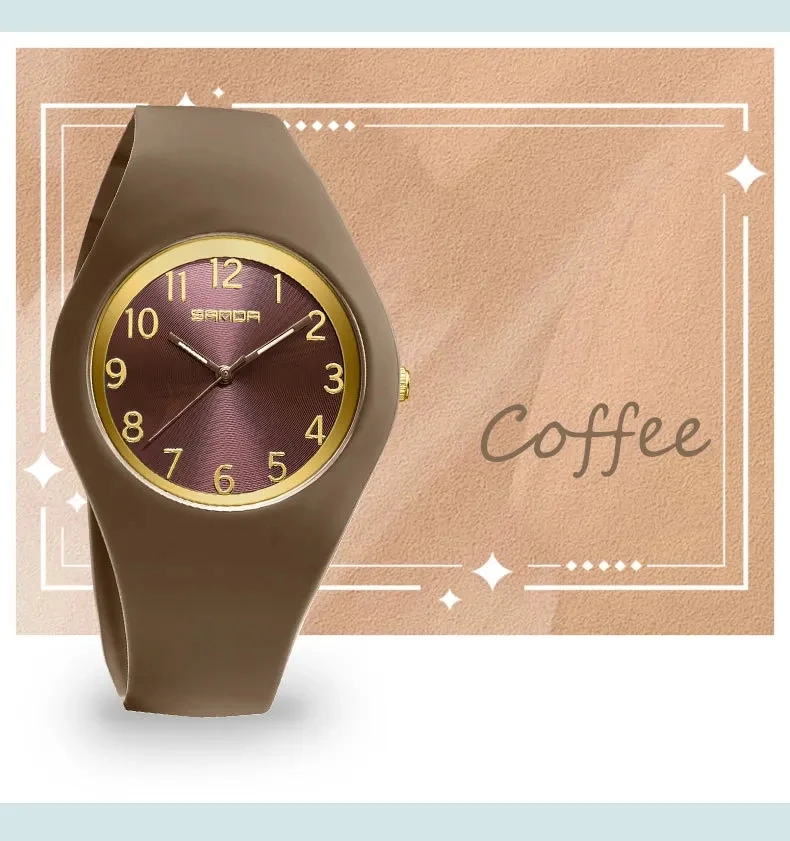 SANDA السيدات الأطفال مقاوم للماء ساعات كوارتز خفيفة للبنين بنات أطفال ساعة نسائية سيليكون حزام ساعة كوارتز ساعة هدية