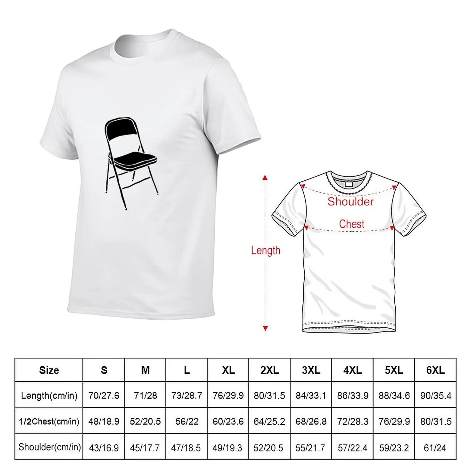 New folding chair T-Shirt kawaii clothes boys animal print shirt animal print shirt for boys men graphic t shirts