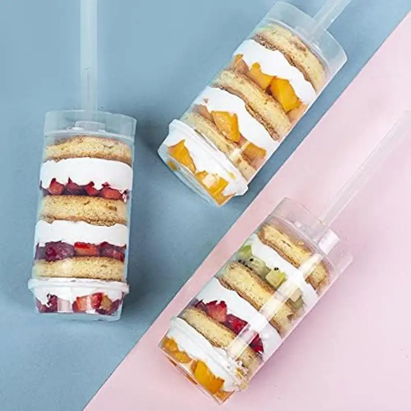 ~* 10pcs Pushable Cake Holders Diy Push Cake Mold Cylinder Shaped Cake Pusher Push Pops Plastic Containers With Lids For Kitchen view 4
