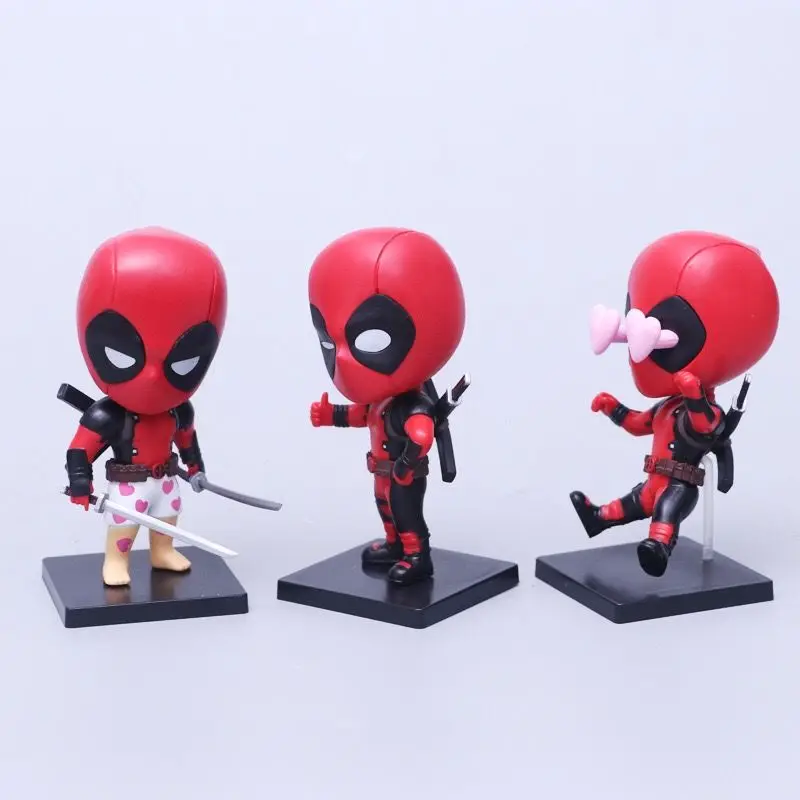 10cm Anime Movie Deadpool Change Face Action Figure Automobile Ornaments Auto Rearview Mirror Hanging Pendant Model Decor Toys