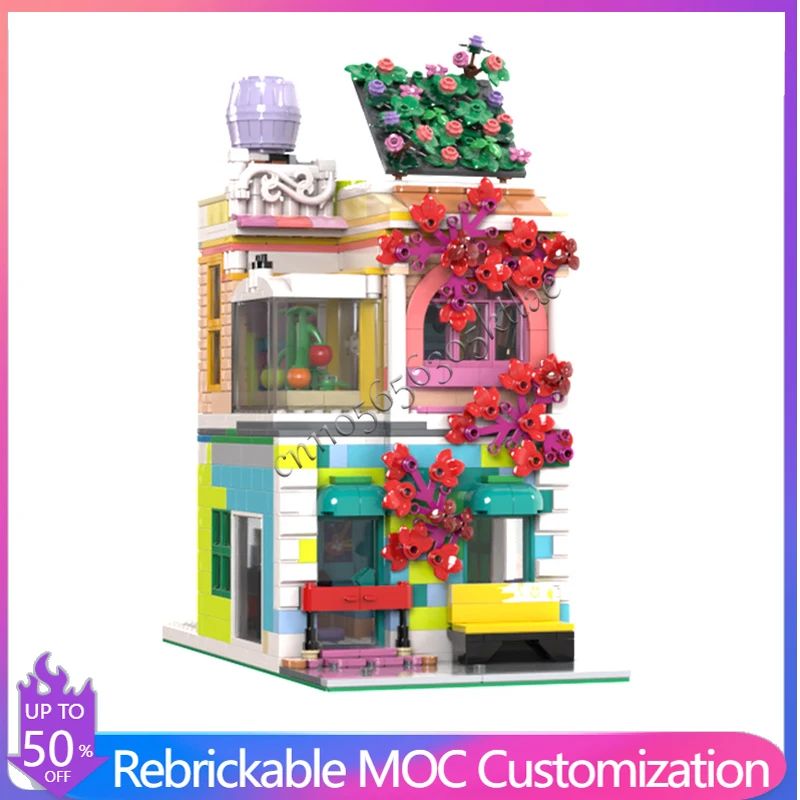 1036 قطعة من مكعبات البناء المعيارية لتصميم مركز المجتمع والشارع، لعبة إبداعية للأولاد قابلة للتخصيص، هدية عيد الميلاد