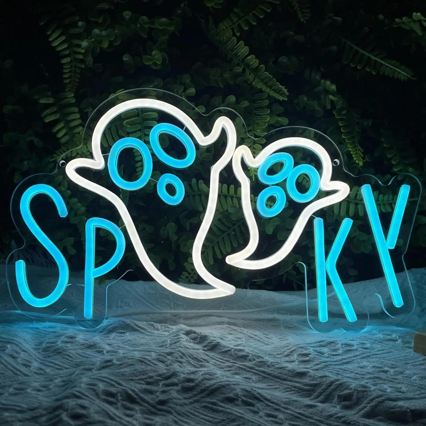 

Хэллоуин SPOOKY Неоновая вывеска USB с регулируемой яркостью Неоновая вывеска для вечеринки, спальни, пещерной комнаты, домашнего бара, окна, крыльца, декор передней двери