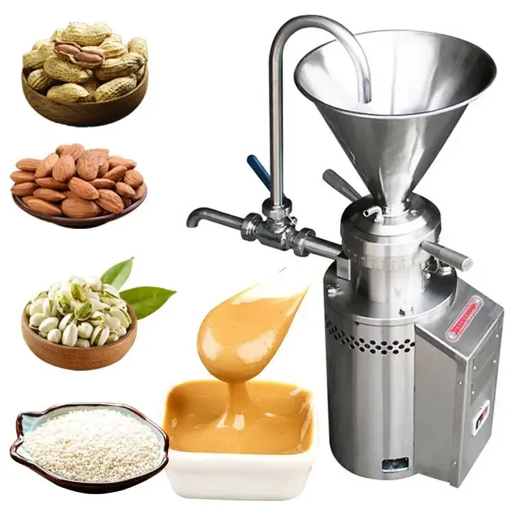 Factory price vertical mechanism spice turmeric powder electric seed grain grinder mill colloid mill with a handcart